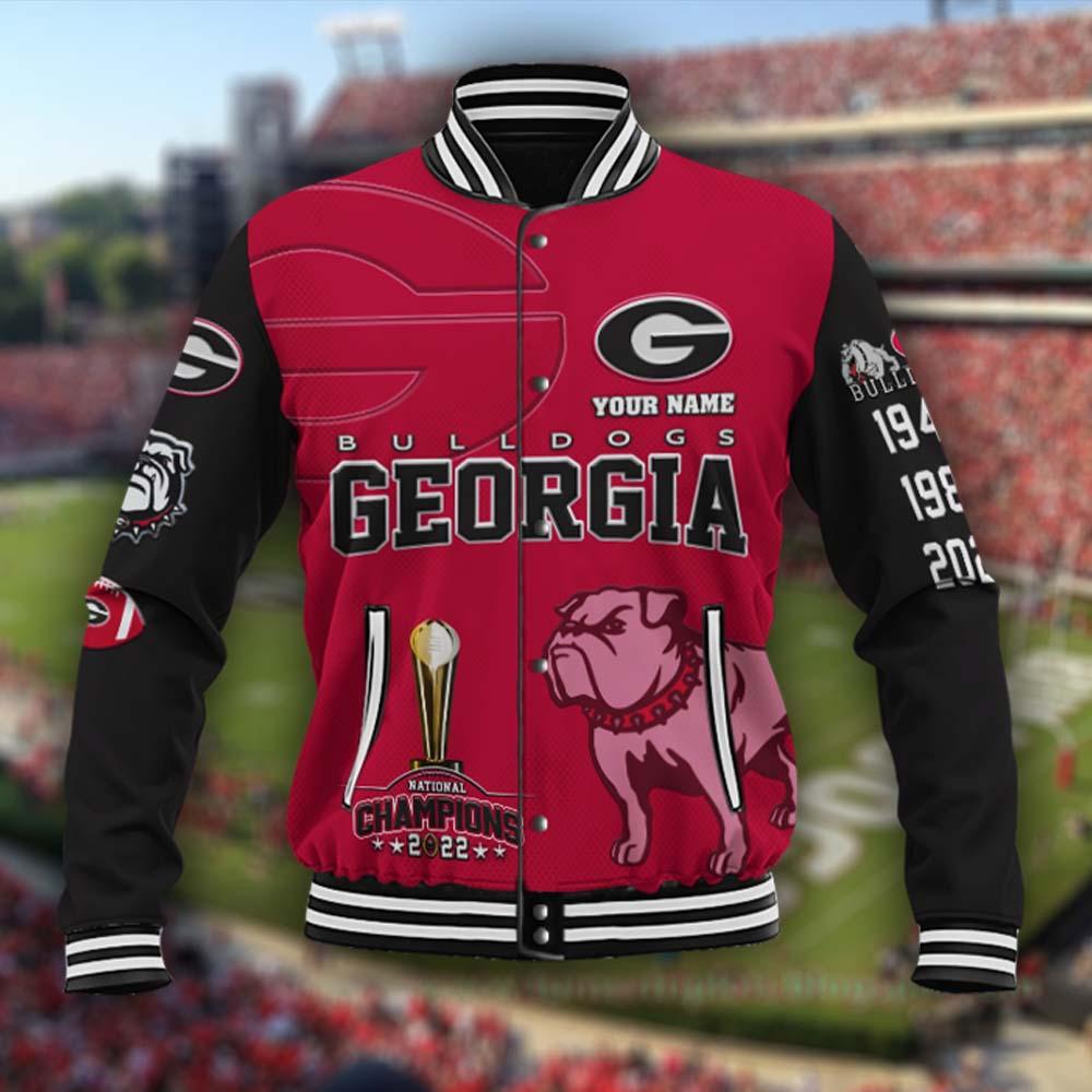 Personalized Georgia Bulldog National Champions 2022 Baseball Jacket2